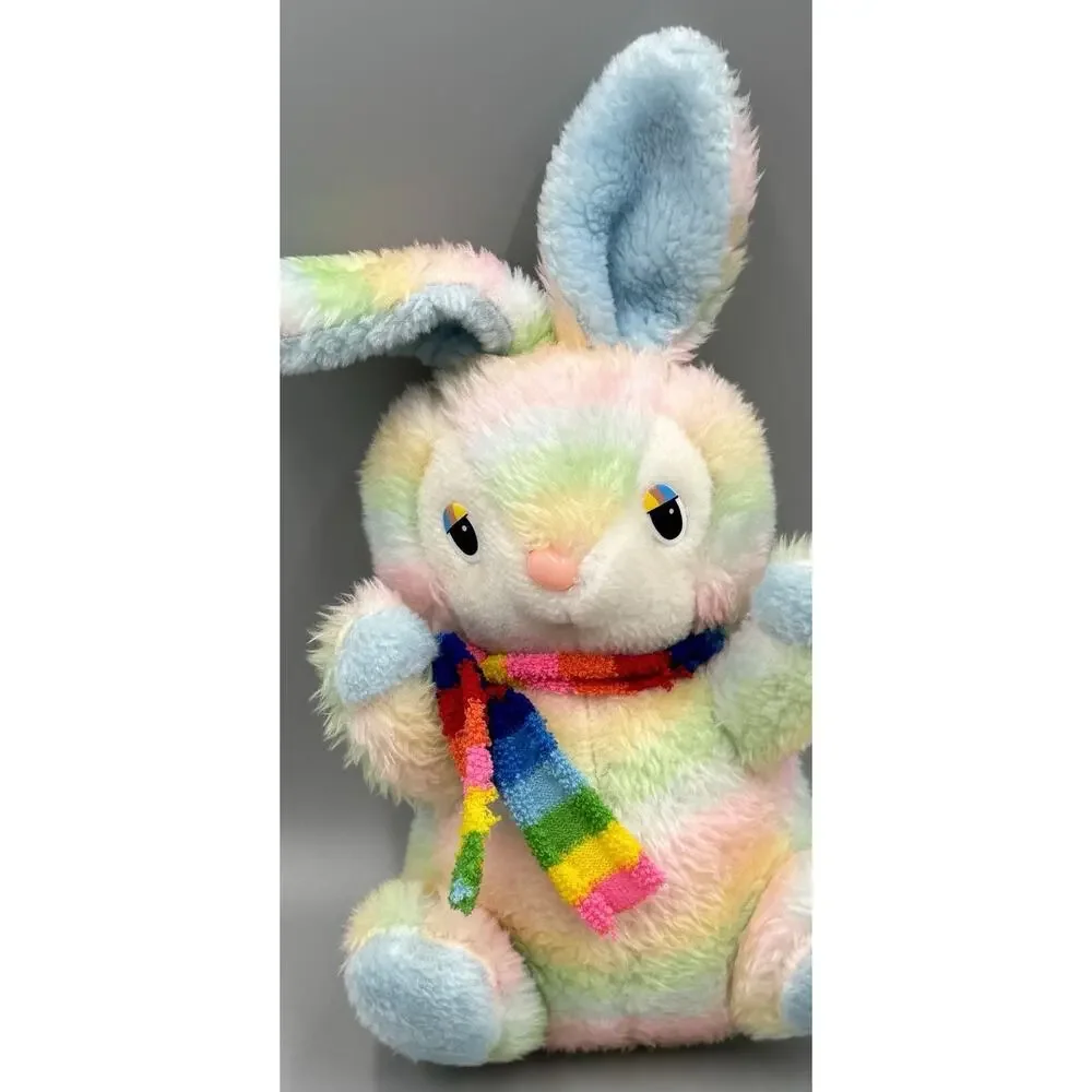 Vintage‎ Cuddle Wit Bunny Rabbit Pastel Tie Dye Plush 11” Stuffed Animal